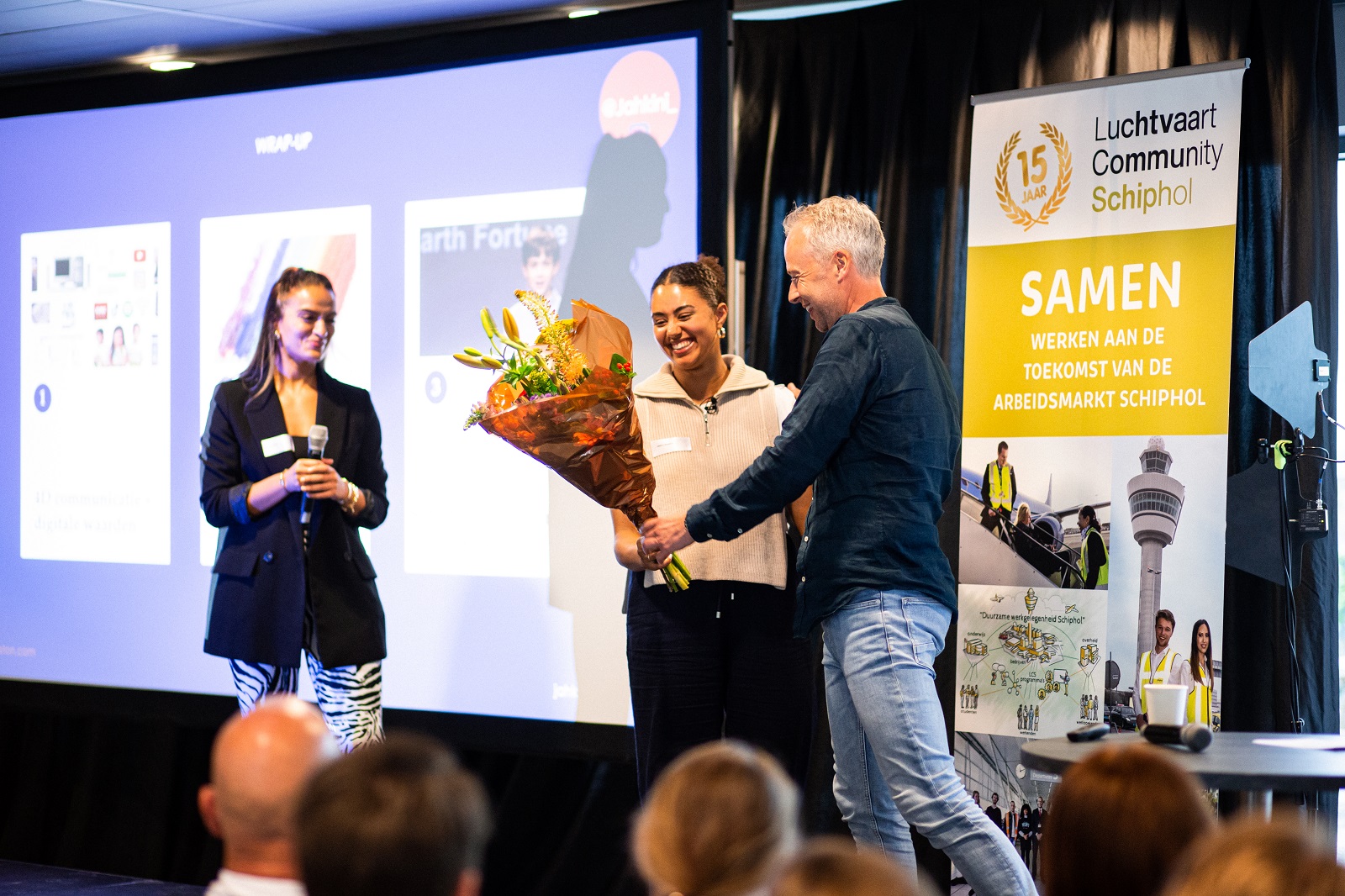 Bloemen podium
